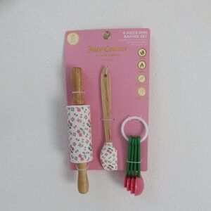 (#115) Juicy Couture 6 Piece Cherry Logo Print Mini Baking Kitchen Cooking Set